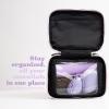 imageCLEAN SKIN CLUB Clean Towels XL Dedicated Travel Cosmetic Makeup Bag Portable Large Capacity Beauty Toiletry Water Resistant Organizer Case with Dividers Zipped CompartmentsLilac