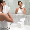imageCLEAN SKIN CLUB Clear Acrylic Box for Clean Towels XL NOT Included Container For 50 Disposable Clean Towels XL Face Towelettes Bathroom Counter Storage Stone Bin for Cleansing Facial Dry Wipes