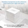 imageCLEAN SKIN CLUB Clear Acrylic Box for Clean Towels XL NOT Included Container For 50 Disposable Clean Towels XL Face Towelettes Bathroom Counter Storage Stone Bin for Cleansing Facial Dry Wipes