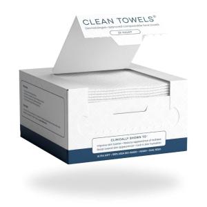 imageClean Skin Club Clean Towels 100 USDA Biobased Dermatologist Approved Face Towel Disposable Clinically Tested Face Towelette Facial Washcloth Ultra Soft Makeup Remover Dry Wipes 1 pack 25 ct25 Count Pack of 1