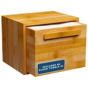 imageClean Skin Club Luxe Bamboo box with Drawer  50 XL TowelsBamboo Unscented