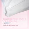 imageClean Sleep Silver Ion Pillowcase Hypoallergenic Pillowcase for BlemishProne ampamp Sensitive Skin Silver Ion Infused PlantBased Fabric Standard Size 1 Pillow Cover Glacier White
