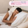 imageClean Sleep Silver Ion Pillowcase Hypoallergenic Pillowcase for BlemishProne ampamp Sensitive Skin Silver Ion Infused PlantBased Fabric Standard Size 1 Pillow Cover Glacier White