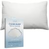 imageClean Sleep Silver Ion Pillowcase Hypoallergenic Pillowcase for BlemishProne ampamp Sensitive Skin Silver Ion Infused PlantBased Fabric Standard Size 1 Pillow Cover Glacier White
