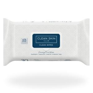 imageClean Skin Club XL Premium Face Wipes Extra Moist Makeup Removing Towelettes Facial Cleansing Cloth Fragrance Free No Alcohol or Chemicals 30 Ct 1 PackFragrance Free Fresh